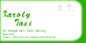 karoly tasi business card